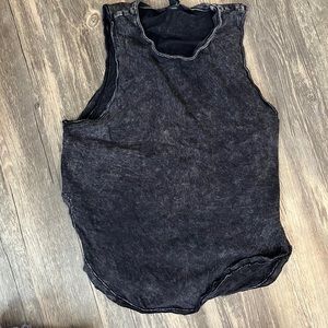 Wild Fable, Black Acid Wash Muscle Tank, Small